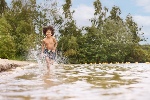 Rennen in het water