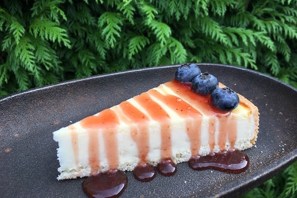 Cheesecake met blauwe bessen