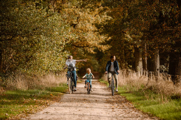 Met het gezin een stukje fietsen