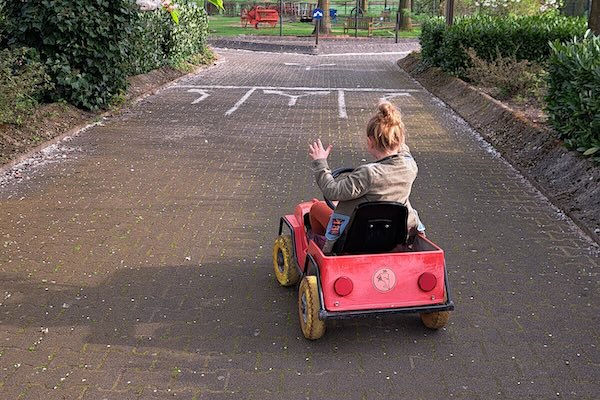 Rijden in een auto