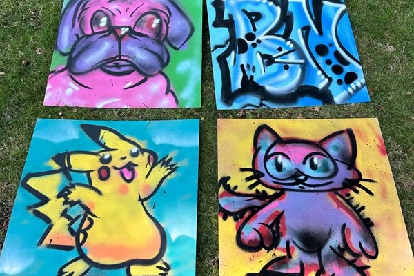 Graffitifun Amsterdam: Verschillende creaties